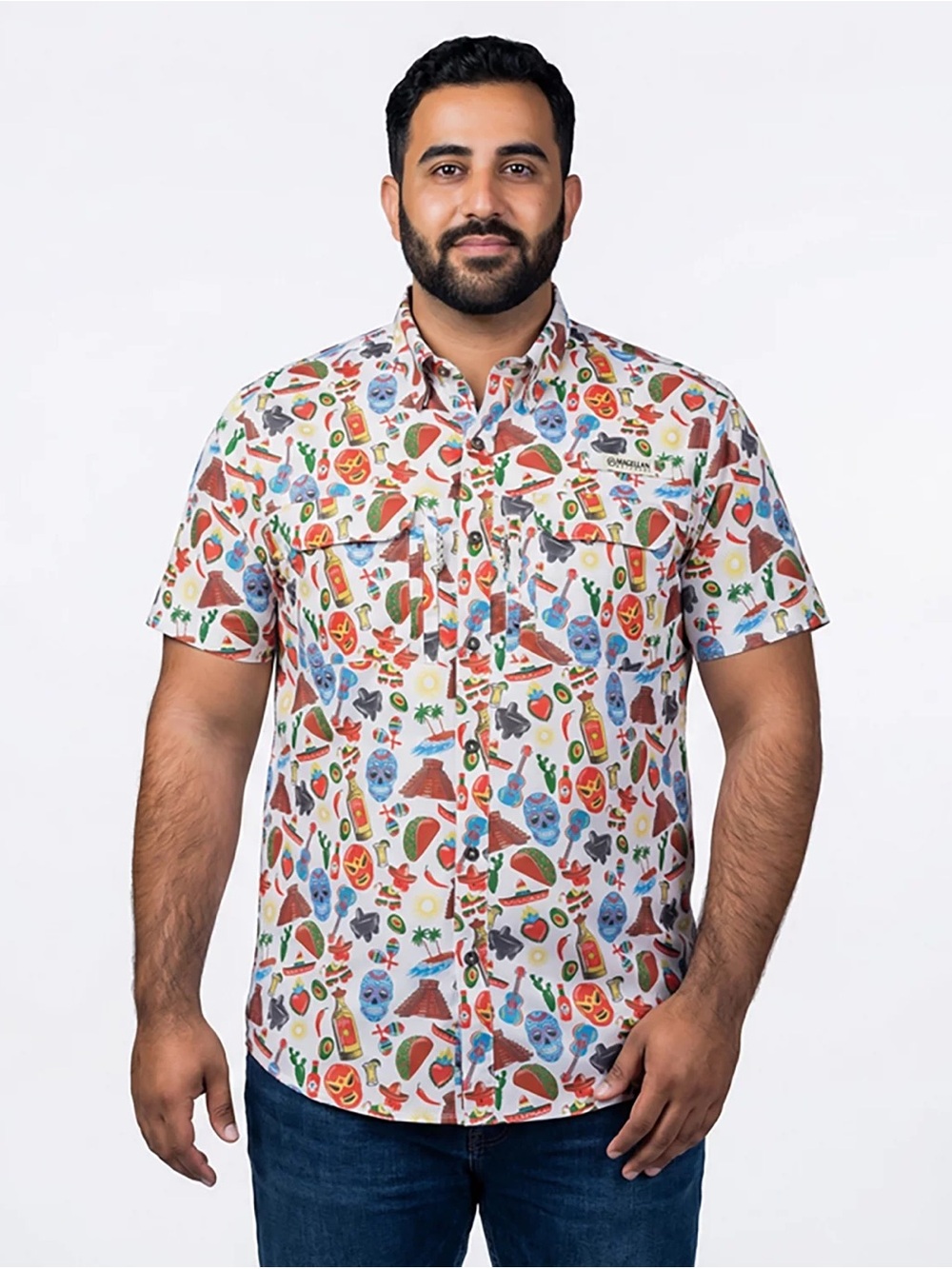Magellan Outdoors Men's “Mexico” Print Fishing Shirt